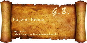 Gujzon Bence névjegykártya